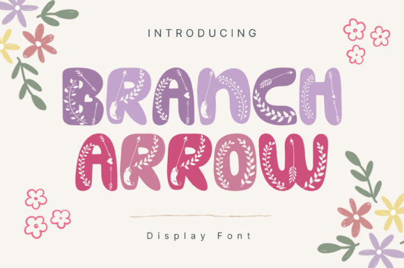 Branch Arrow Font: A Cute Display Typeface for Branding