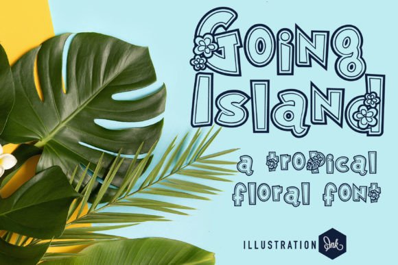 Going Island Font: Tropical Display Type for Digital Campaigns