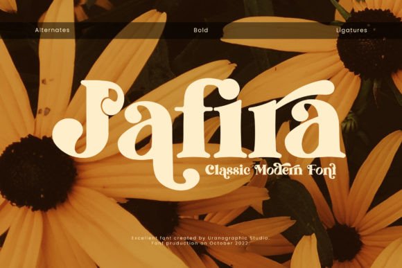 Jafira Font: A Stylish Display Typeface for Makers