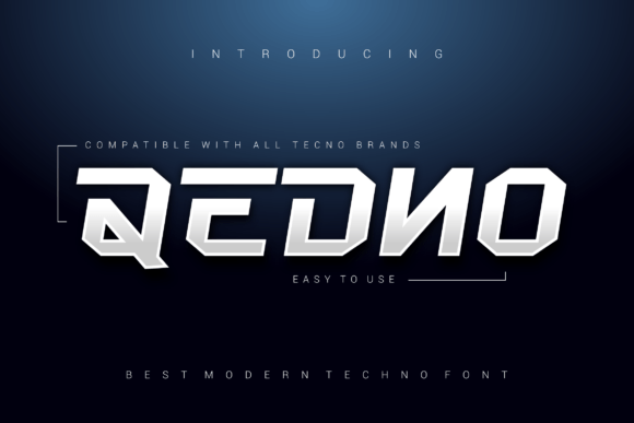 Qedno Font: Bold Display Type for Handmade Labels
