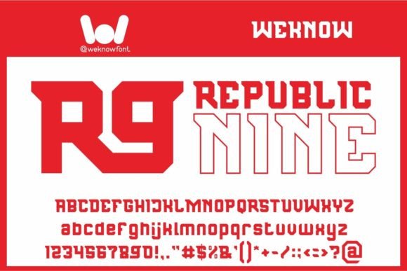 Republic Nine Font: A Modern Techno Typeface for Branding