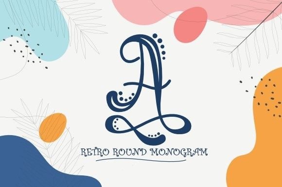 Retro Round Monogram Font for Modern Web Design