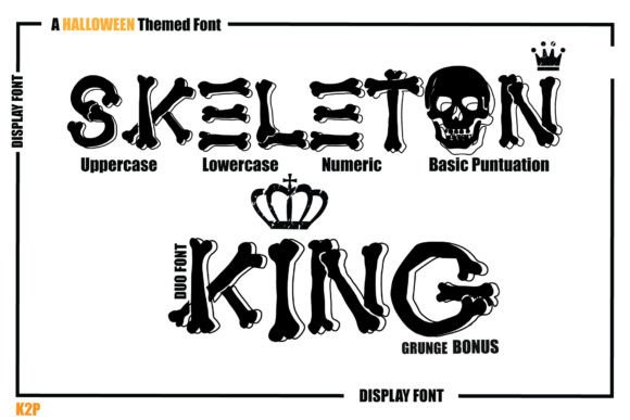 Skeleton King Font: Spooky Display Typography for Web Design