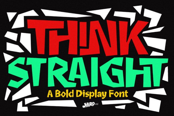 Think Straight Font: Bold Display Type for Editorial Design